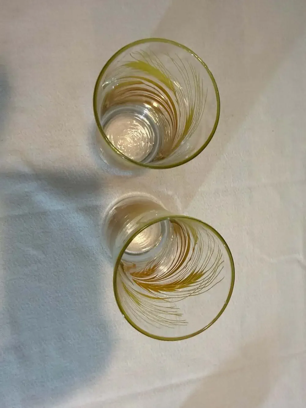 Pair of Vintage Libbey Golden Wheat Iced Tea Glasses